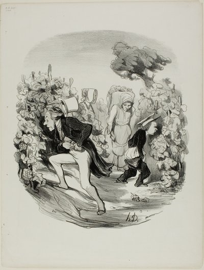 Oh Blast! ... druvorna är verkligen inte bra i år!, platta 24 från Pastorales av Honoré Victorin Daumier