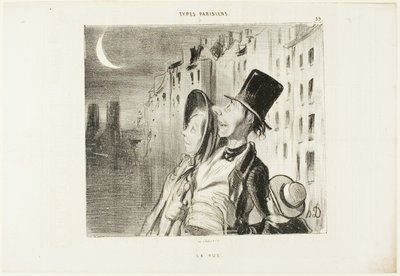 Sight, plansch 39 från Types Parisiens av Honoré Victorin Daumier