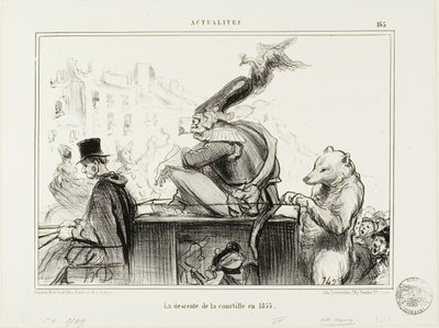 Courtilles nedstigning 1855, plansch 165 från Actualités av Honoré Victorin Daumier
