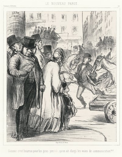 Det nya Paris. Vilken tur för den som har bråttom att avenyerna har breddats!!!, plansch 301 från Souvenirs d
