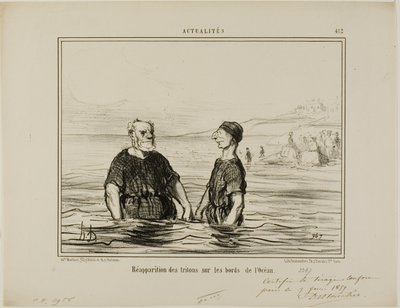 Återkomsten av havets tritoner, plansch 412 från Actualités av Honoré Victorin Daumier