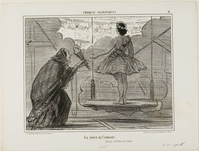 Eros mor (ej att förväxla med Venus), plansch 10 från Croquis Dramatiques av Honoré Victorin Daumier