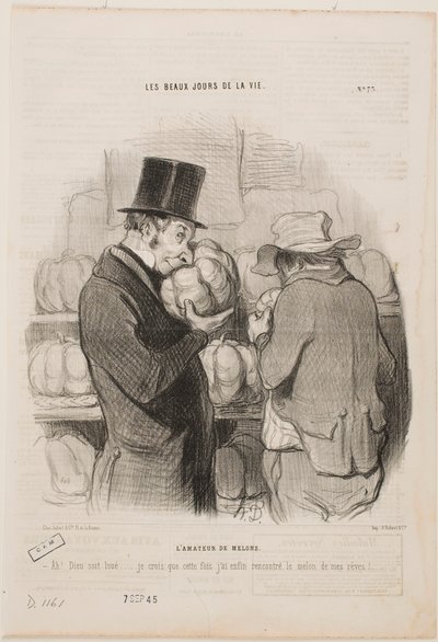 En kännare av meloner av Honoré Daumier