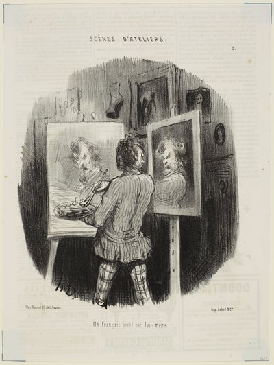 En fransman porträtterad av sig själv av Honoré Daumier