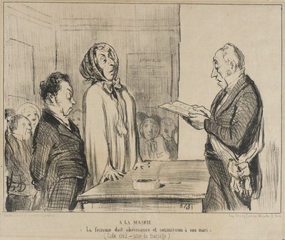 På stadshuset... av Honoré Daumier