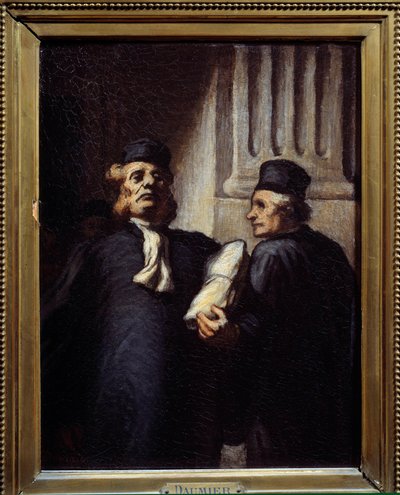 Efter förhandlingen har båda advokaterna. Målning av Honore Daumier (1808 - 1879) av Honoré Daumier