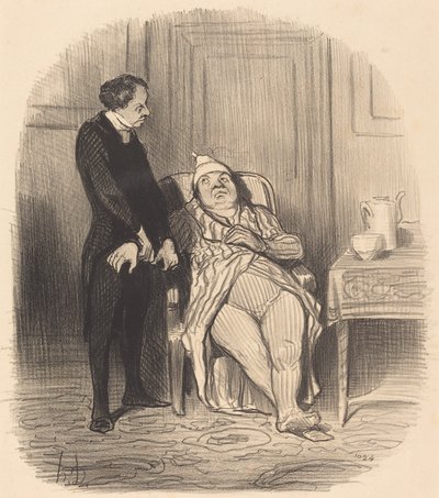 Ah! doktor... jag tror... att jag har en bröstkorg! av Honoré Daumier