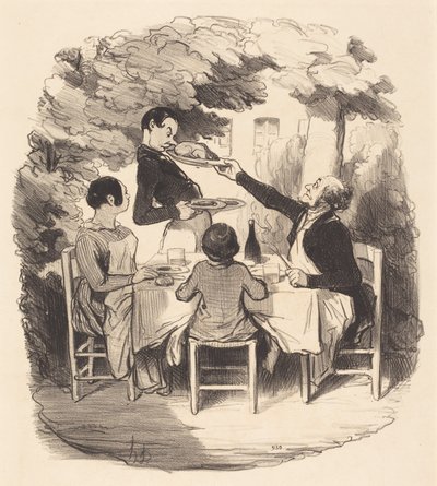 Ah! det är fräscht... men inte du, pojke... av Honoré Daumier