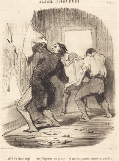 Ack! Han har avskedat mig... av Honoré Daumier