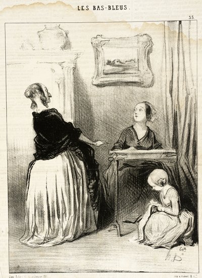 Ack!... Vilken märklig uppfostran ni ger er dotter?... av Honoré Daumier
