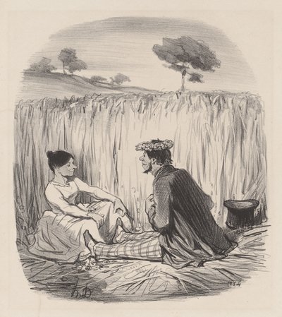En idyll i vetet av Honoré Daumier