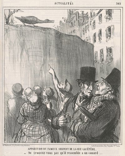 Utseendet av ... ormen av rue Lacépède av Honoré Daumier