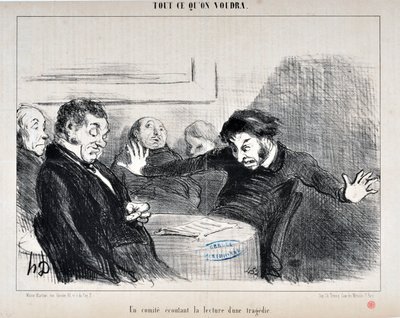 Konstverk av Honore Daumier (1808-1879). Charivari är från 1852: Serie ALL CE QU