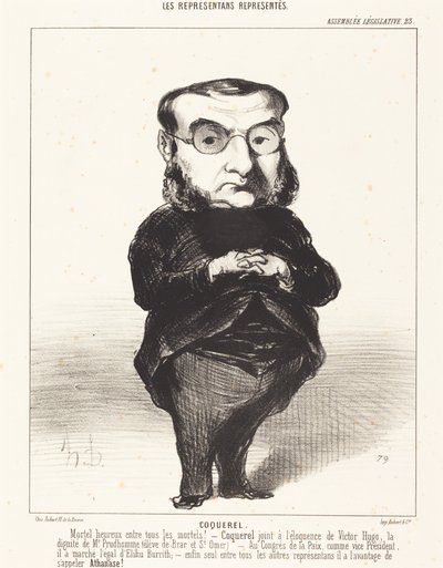 Ath. L. Charles Coquerel av Honoré Daumier