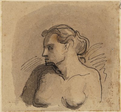 Byst av en kvinna av Honoré Daumier