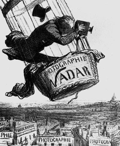 Karikatyr av Gaspard-Felix Tournachon, aka Nadar (1820-1910) 1862 (gravyr) av Honoré Daumier