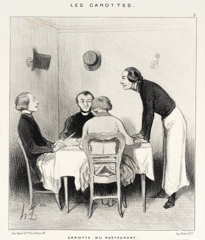 Morot från restaurangen av Honoré Daumier