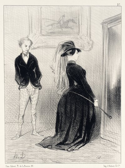 Det är märkligt... nu kommer jag inte på några idéer längre... av Honoré Daumier