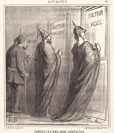 Konsultationer inte gratis av Honoré Daumier
