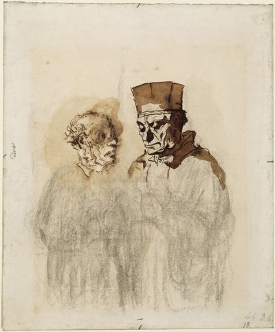 Advokaten och hans klient av Honoré Daumier
