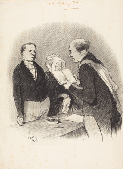 I närvaro av borgmästaren av Honoré Daumier