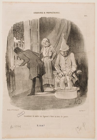 Nackdel med att hyra ut sin bostad i januari av Honoré Daumier
