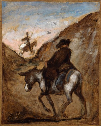 Don Quijote och Sancho Panza av Honoré Daumier
