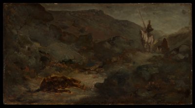 Don Quijote och den döda mulan av Honoré Daumier