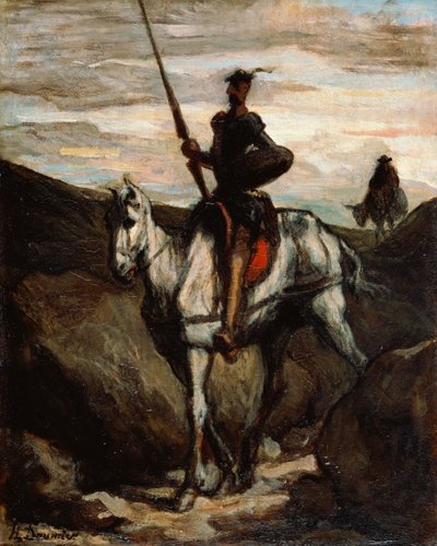 Don Quijote i bergen av Honoré Daumier