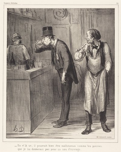 Här har vi en, han kan mycket väl vara olycklig... av Honoré Daumier
