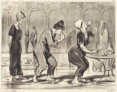 Mellan två dyk av Honoré Daumier