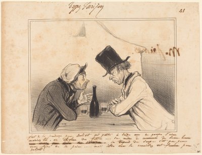 Man måste vara försiktig, far Balivot, er lilla flicka är sexton år... av Honoré Daumier