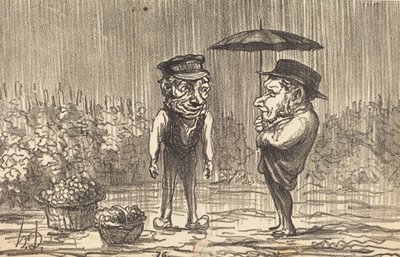 Man ska inte klaga på dessa tider... av Honoré Daumier