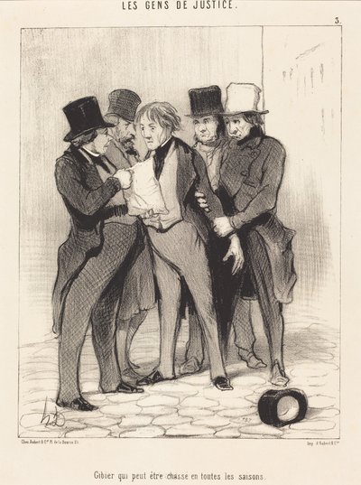Vilt som får jagas under alla årstider av Honoré Daumier