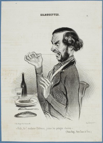 Vänta! Servitris, jag föredrar grönsakerna slätrakade. av Honoré Daumier