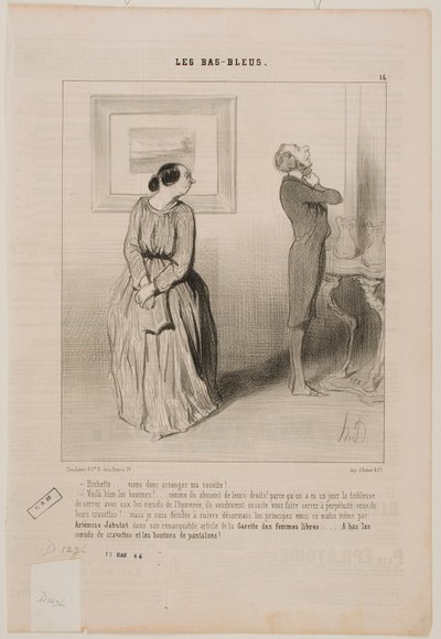 Älskling... kom och rätta till min slips!... av Honoré Daumier