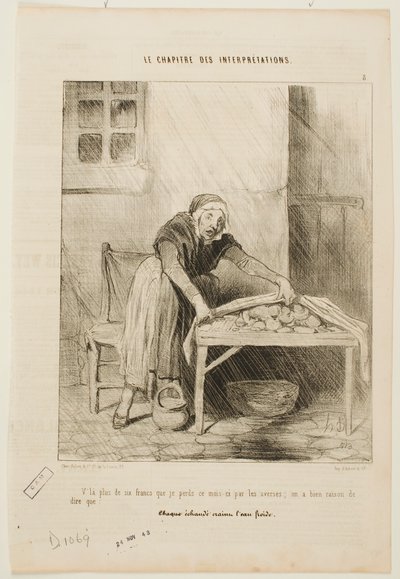 Jag förlorade mer än sex franc den här månaden på grund av de plötsliga regnskurarna av Honoré Daumier