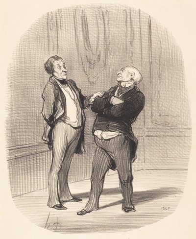 Det är krig... hyrorna kommer att... sjunka... av Honoré Daumier