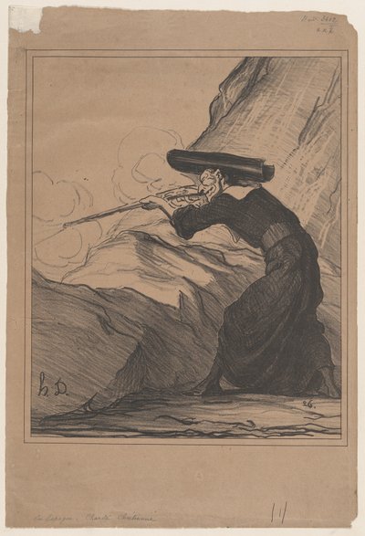 I Spanien - kristen välgörenhet, från ”Dagens nyheter”, publicerad i Le Charivari, 29 maj 1872 av Honoré Daumier