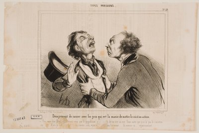 Olägenheten med att tala med människor... av Honoré Daumier