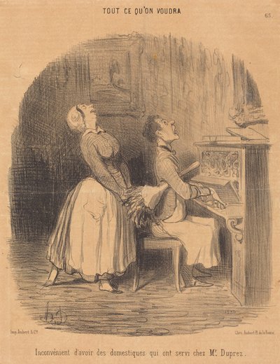 Olägenhet... för tjänstefolk som har tjänat hos herr Duprez av Honoré Daumier