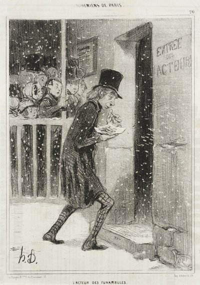 Skådespelaren från Funambules av Honoré Daumier