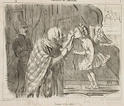 Kärleken och hennes mor av Honoré Daumier