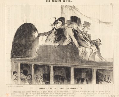 Ingången till den stora järnvägstunneln av Honoré Daumier