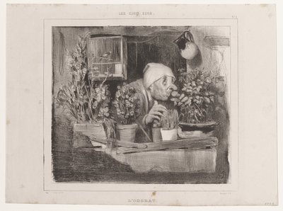 Luktsinnet (De fem sinnena), ur La Caricature av Honoré Daumier