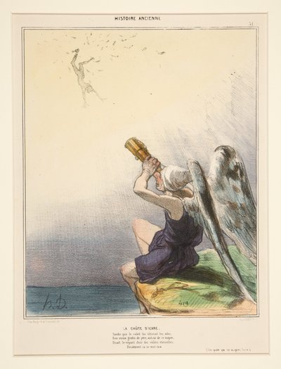 Ikaros fall, från Histoire Ancienne av Honoré Daumier