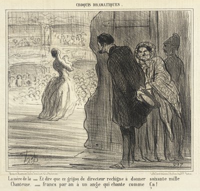 Sångerskans mor av Honoré Daumier
