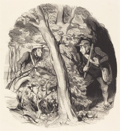 Mötet i skogen av Honoré Daumier