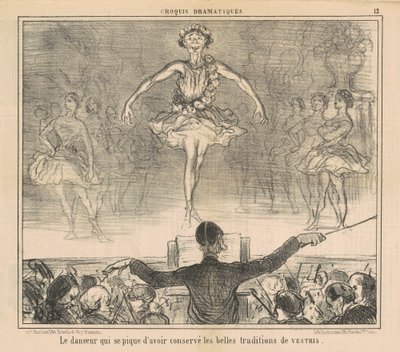 Dansaren som är stolt över att ha behållit... av Honoré Daumier