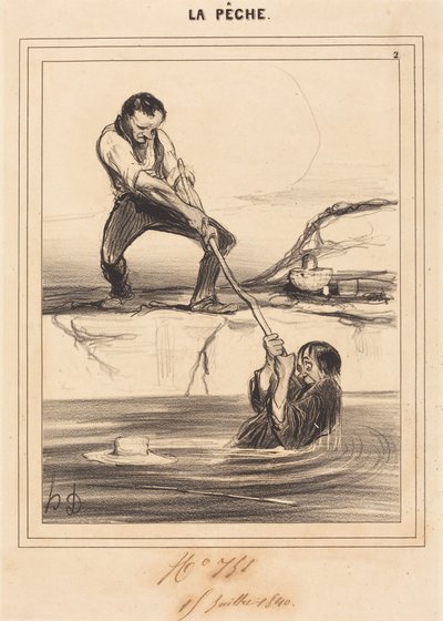 Le Barbillon drar... av Honoré Daumier